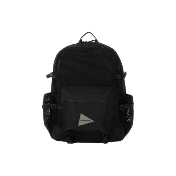 And Wander Polyester Backpack Unisex Black