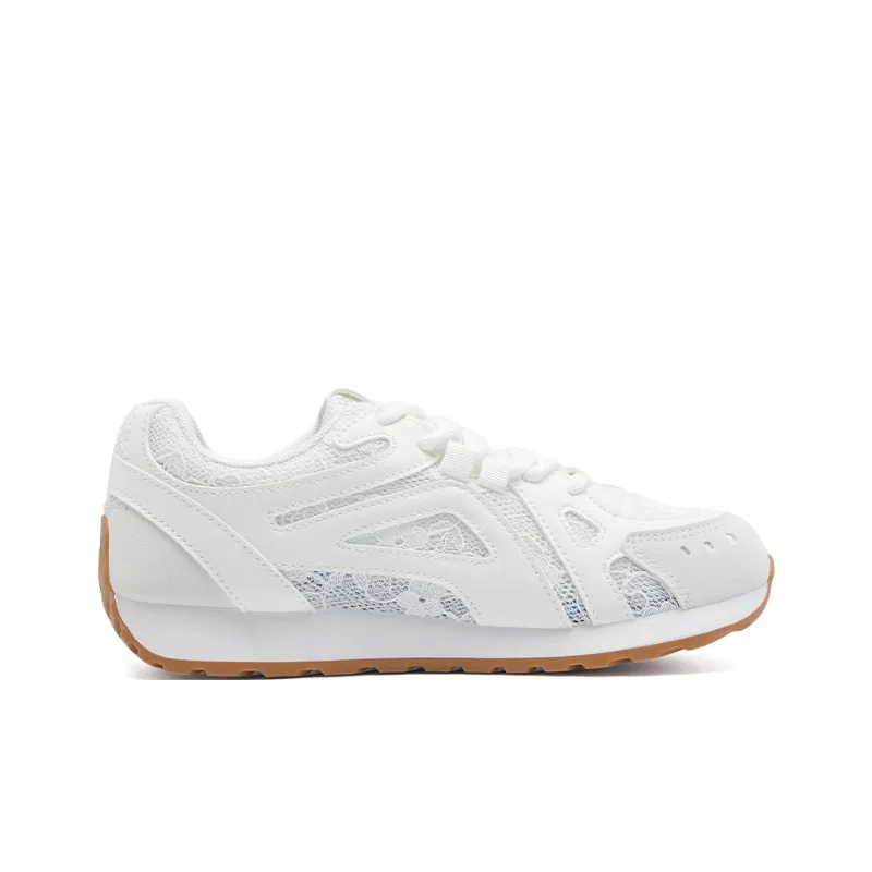 RENBEN Breathable And Lightweight Low Top Casual Shoes Women's White-1