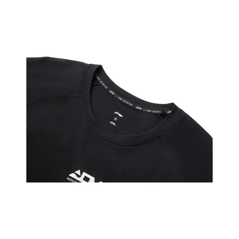 LiNing Running Collection T-Shirt Men's Black/Small Pattern-2