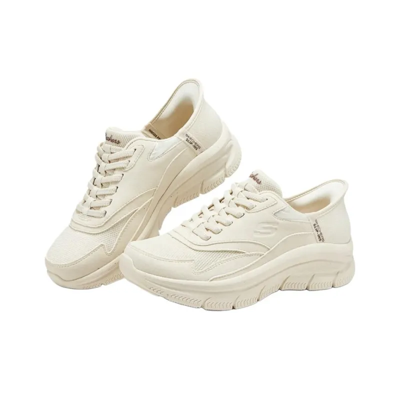 Skechers Slip ins Anti Slip Wear Resistant Low Top Casual Shoes Women's Beige-2
