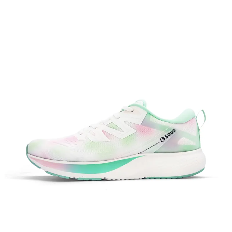 Sauz Running Shoes Unisex Low Top Blossom Pink Green/Seven Color Auspicious Clouds/Blossom Pink Blue-0