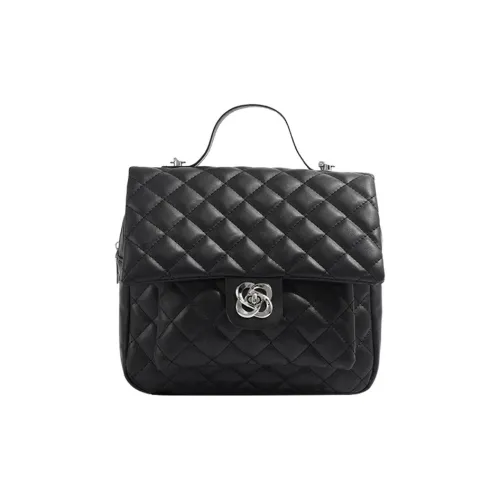 JANE KLAIN Synthetic Leather Backpack Regular Women's Knight Black/Cream White