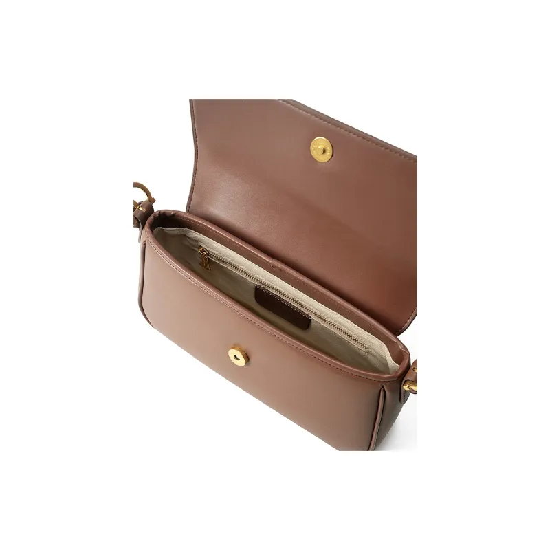 AQUASCUTUM Cow Leather Crossbody Bag, Shoulder Bag Women's Brown/Coffee-3