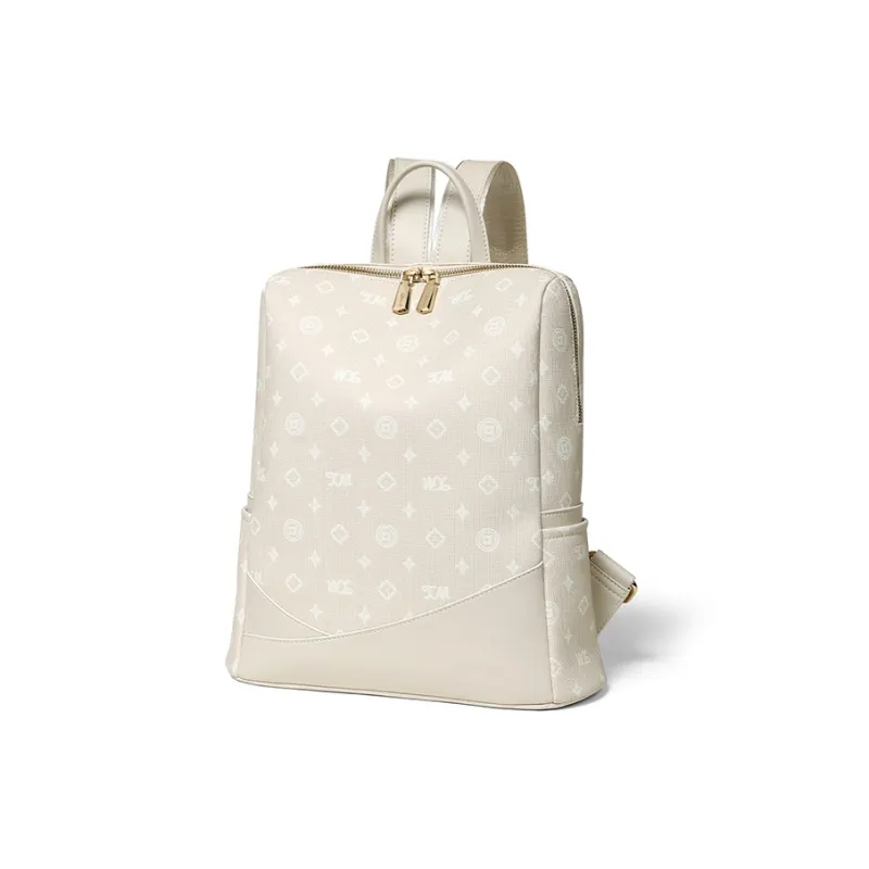 Teenmix PVC Backpack Regular Women's Coffee/Ecru/Sky Blue-8