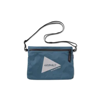 Gramicci And Wander Collaboration Nylon Shoulder Bag Women's Blue Green