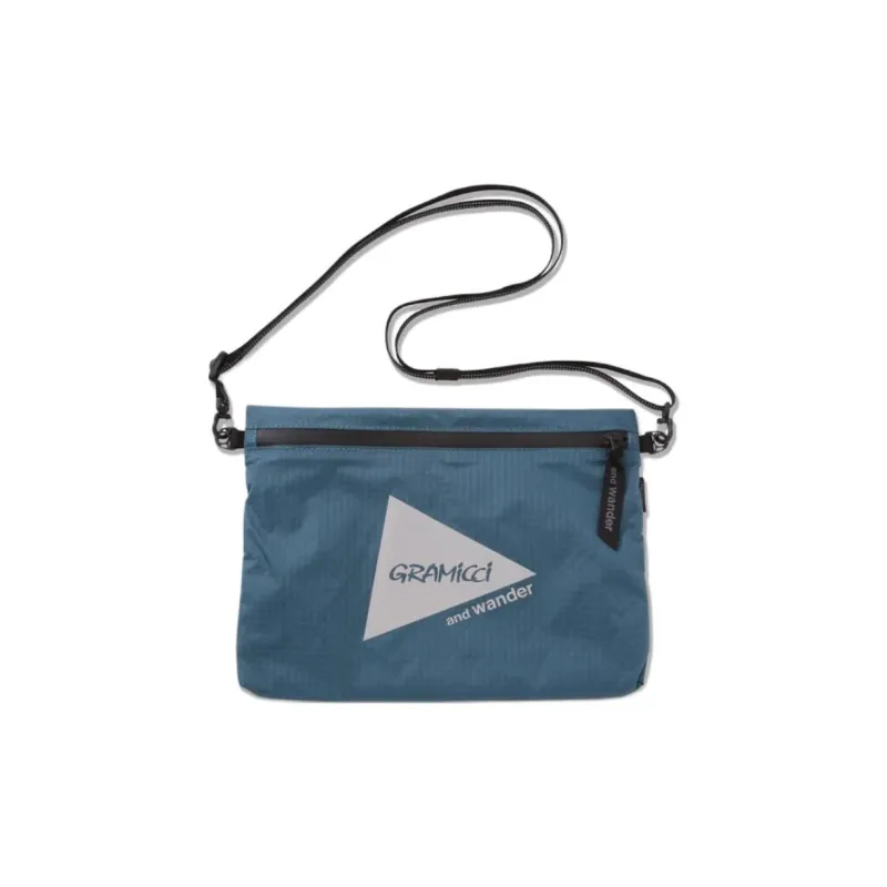 Gramicci And Wander Collaboration Nylon Shoulder Bag Women's Blue Green-0