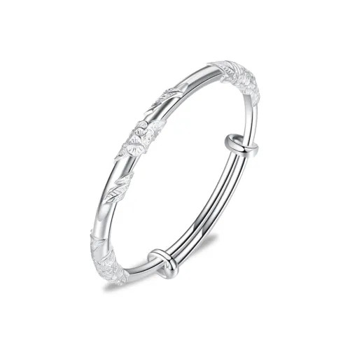 Fu Ru Ji S999 Fine Silver Bangles Women's