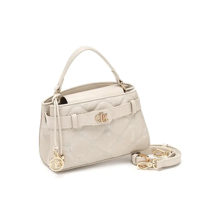 BETTINA VIVIAN PU Crossbody Handbag Regular Women's Beige Apricot-2