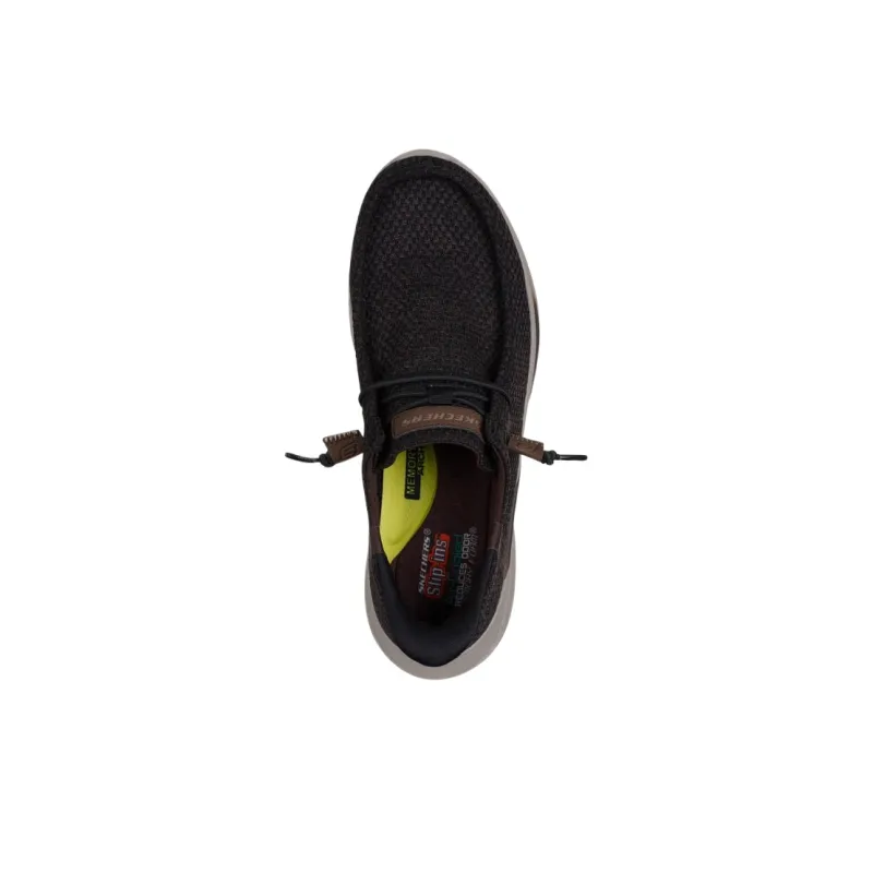 Skechers Relaxed Fit Low Top Casual Shoes Men's Black-4