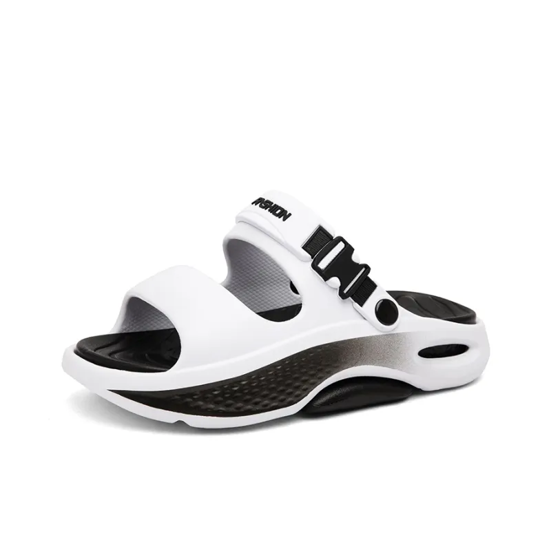 GERTOP Beach Sandals Men Black Orange, White Green, Khaki-8