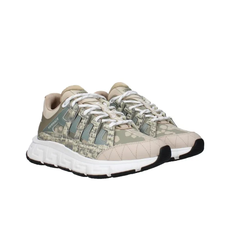 VERSACE Low Top Casual Shoes Men's Beige-2
