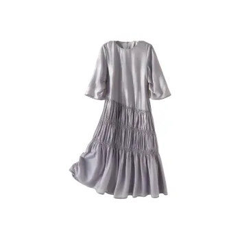 IHIMI Short Sleeved Dress Women's Cool Gray