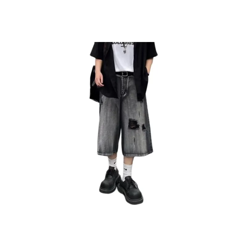 CORNILOT Denim Shorts Unisex Black-1
