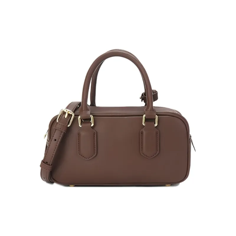 Yalu Cow Leather Shoulder Bag, Crossbody Bag, Handbag Women's Black/Coffee-7
