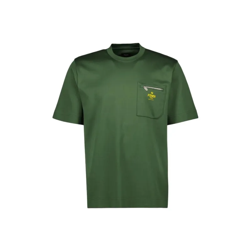 FENDI T Shirts Men Green-0