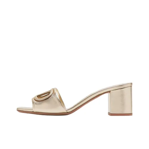 Valentino GARAVANI Slip Resistant Slide Slippers 6cm Women's Gold