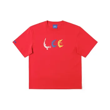 Indigo X Angel Chen X Lee T Shirts Unisex Red