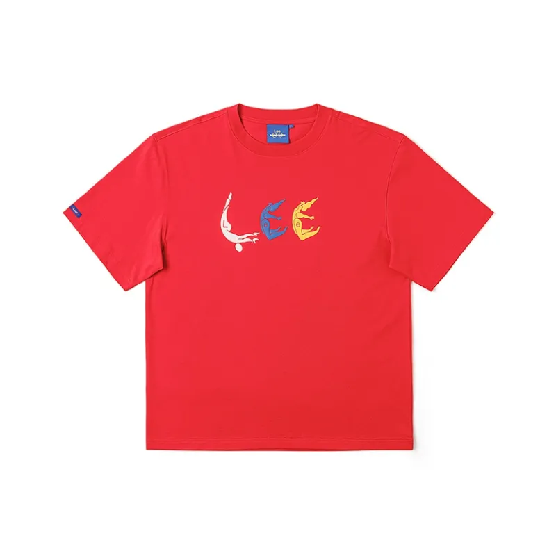 Indigo X Angel Chen X Lee T Shirts Unisex Red-0