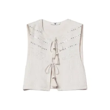 TWINSET MILANO SS25 Vest Women's Beige