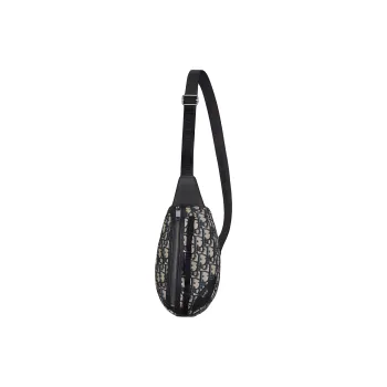 DIOR Scarab Oblique Printed Fabric Crossbody Bag, Shoulder Bag Men's Beige & Black