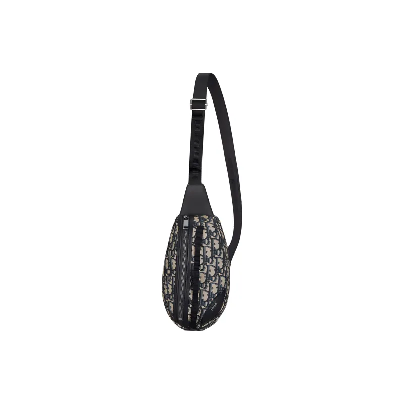 DIOR Scarab Oblique Printed Fabric Crossbody Bag, Shoulder Bag Men's Beige & Black-0
