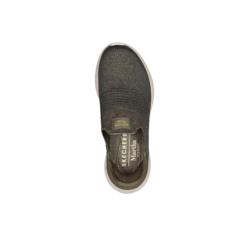Martha Stewart x Skechers Ultra Flex 3.0 Low Top Casual Shoes Women's Olive Green-2