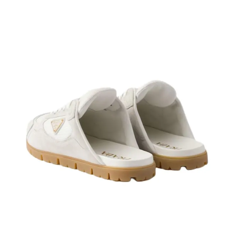 PRADA Slip Resistant Closed Toe Slippers Women's White-3