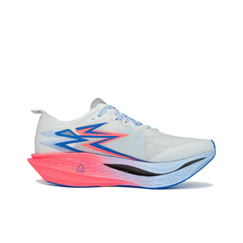 361° Flame 4 Cushioning Coverage Lightweight Low Top Carbon Plate Marathon Racing Running Shoes Unisex White Blue Pink-1