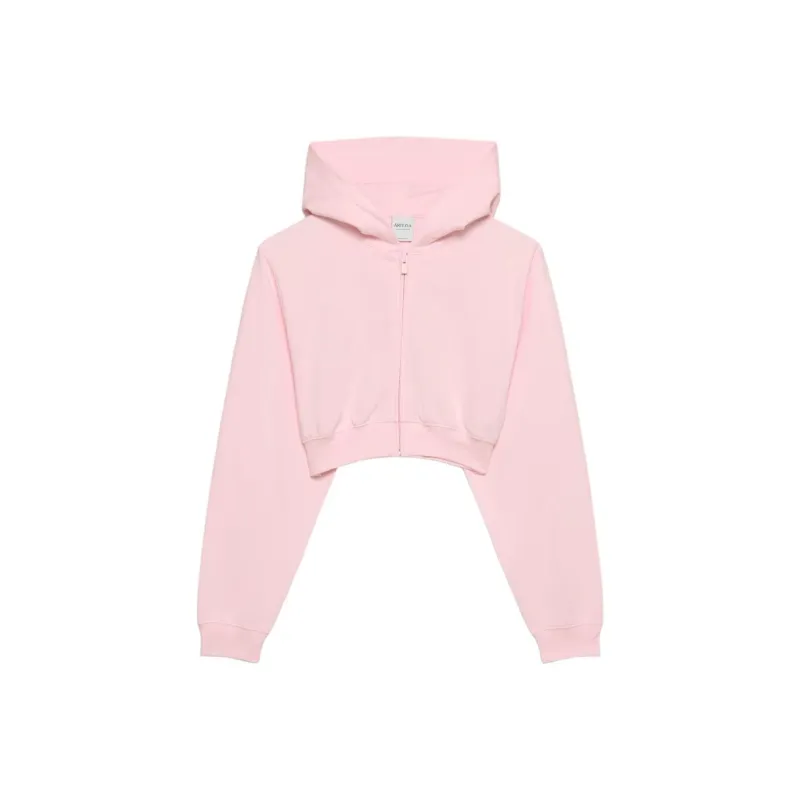 ARITZIA SS25 Aritzia Terry Sweatfleece Perfect Crop Zip Hoodie Sweatshirt Women's-0