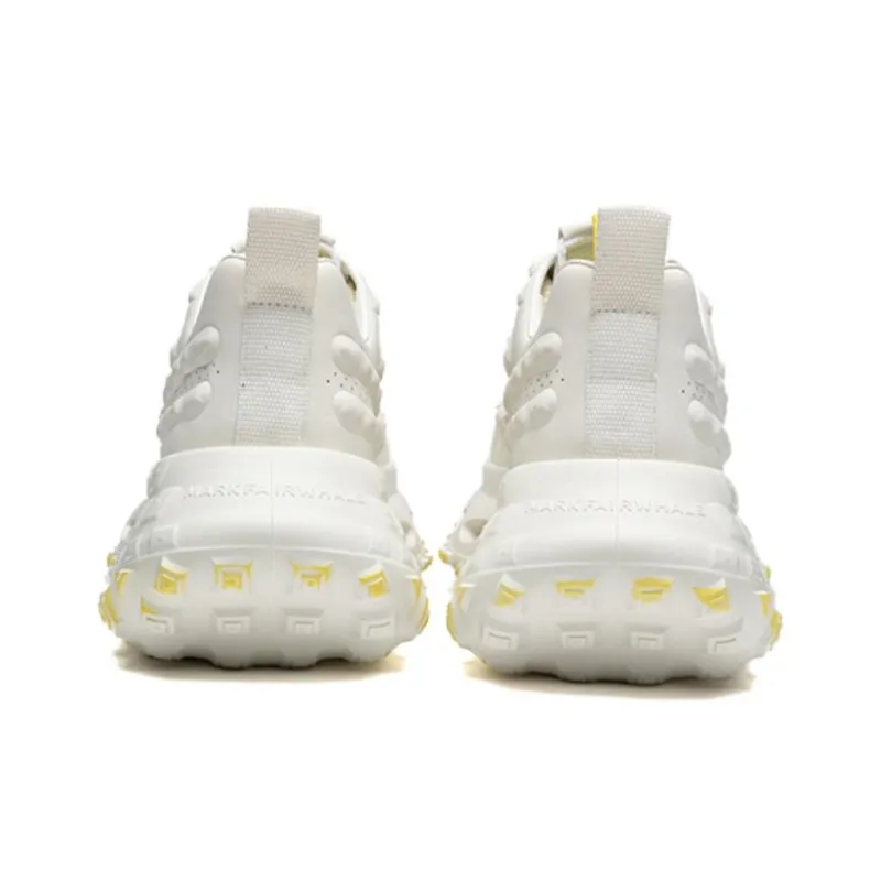 FAIRWHALE Shock Absorbing, Non Slip, Wear Resistant, Breathable And Lightweight Low Top Chunky Sneakers Unisex Lemon-3