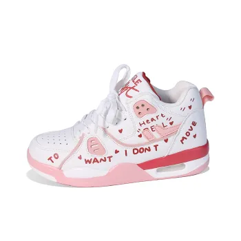 BPLB Mid Top Vintage Basketball Shoes Women's Pink
