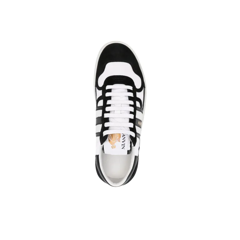 Lanvin Low Top Skateboard Shoes Women's Black White-4