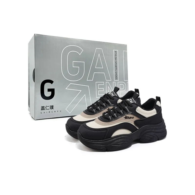 Gai Renpu Slip Resistant, Breathable, And Supportive Low Top Chunky Sneakers Women's-0