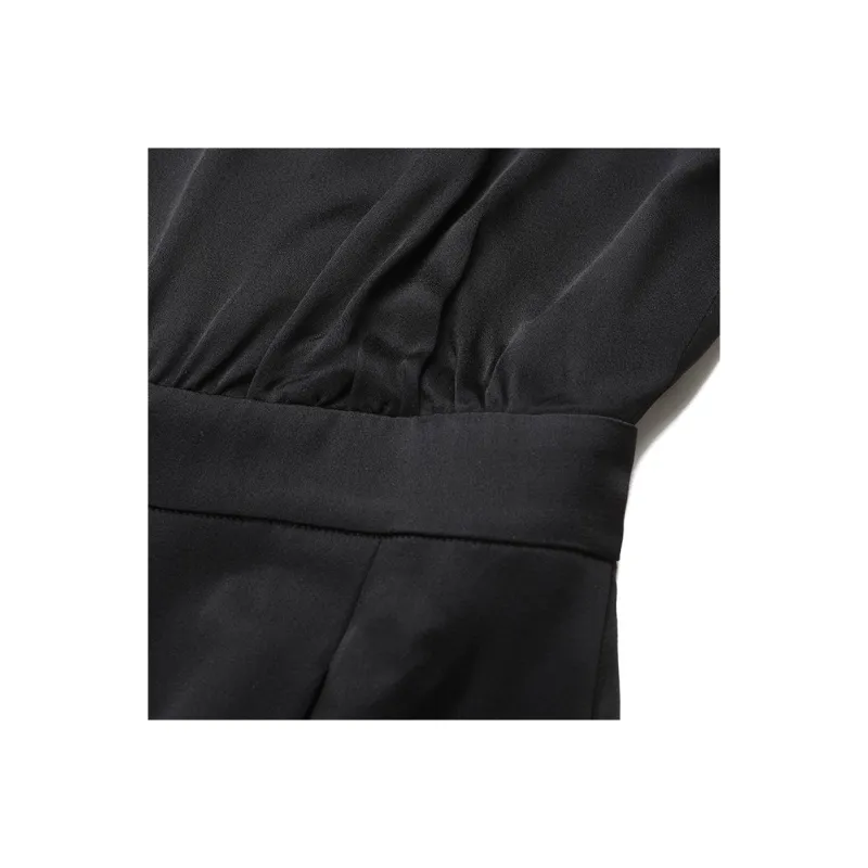 MaxMara Studio Tropea Collection Jumpsuit Women's Black-4