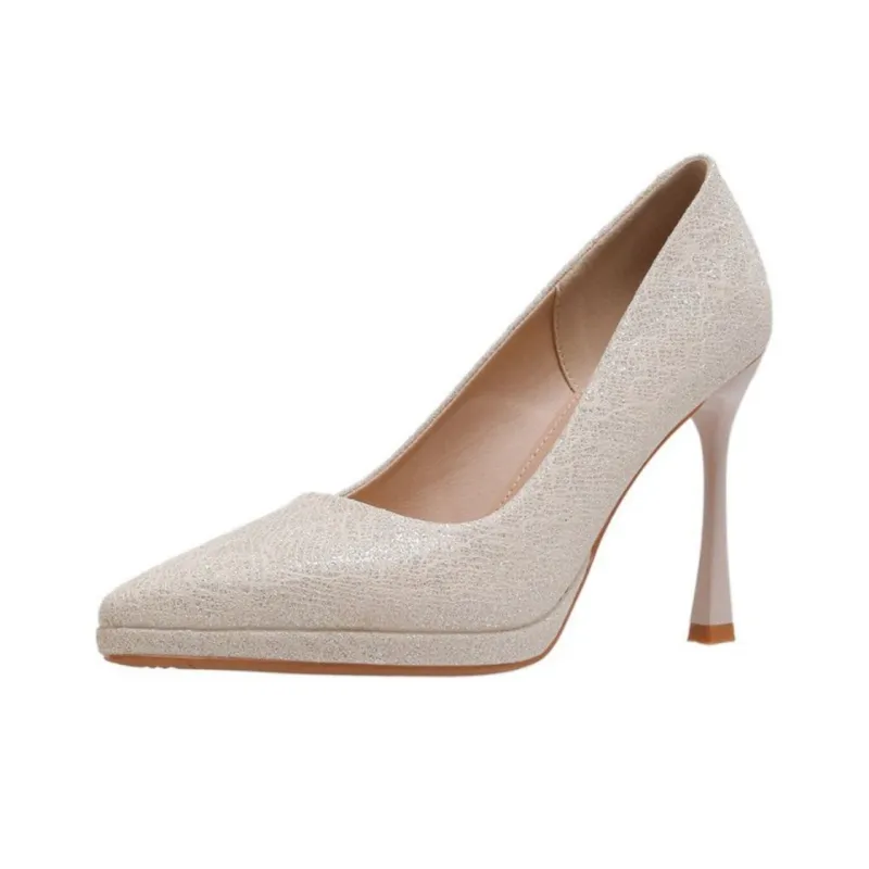 KATHRYN WILSON Slim Heel High Heels 8cm Women's Champagne-0