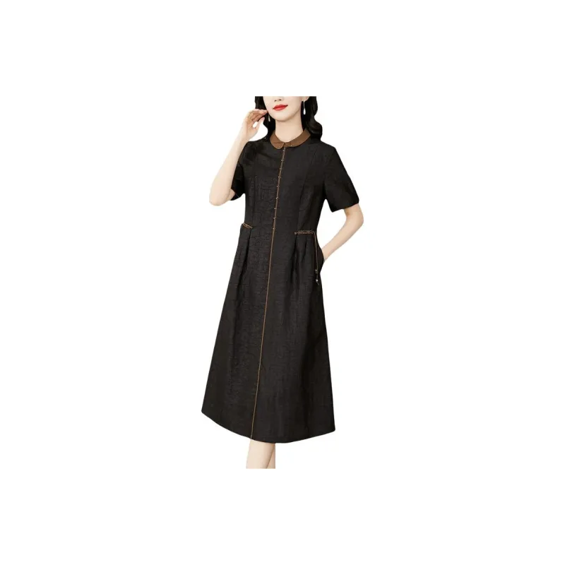 Yi Mengyuan Short Sleeved Dress Women's-0