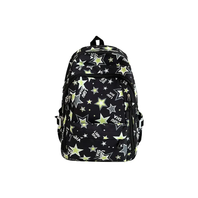 WICKBUEN Polyester Backpack Regular Women's White/Black/Purple/Green-6