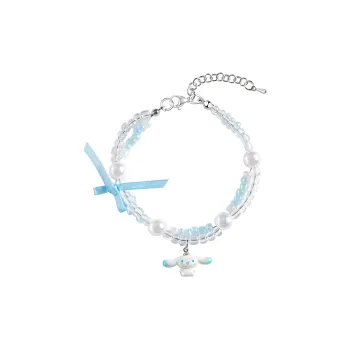 Sanrio Yugui Dog Acrylic Bracelets Women's Blue, Shopping Bag