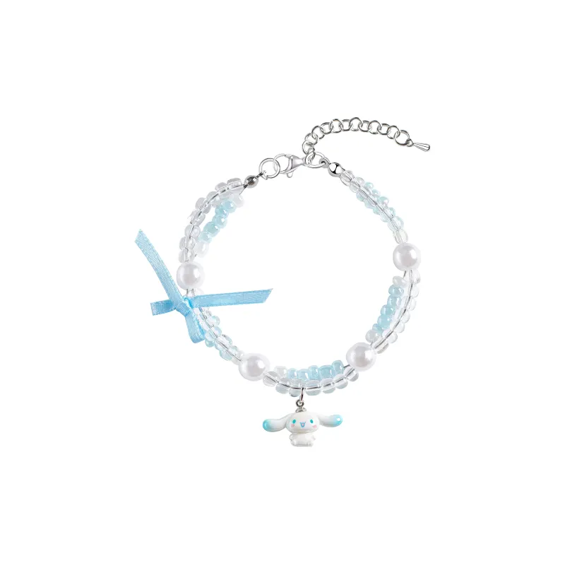 Sanrio Yugui Dog Acrylic Bracelets Women's Blue, Shopping Bag-0