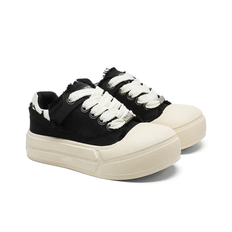 Ignition Abrasion Resistant, Breathable, Lightweight, Height Increasing Low Top Canvas Shoes Unisex Black-1