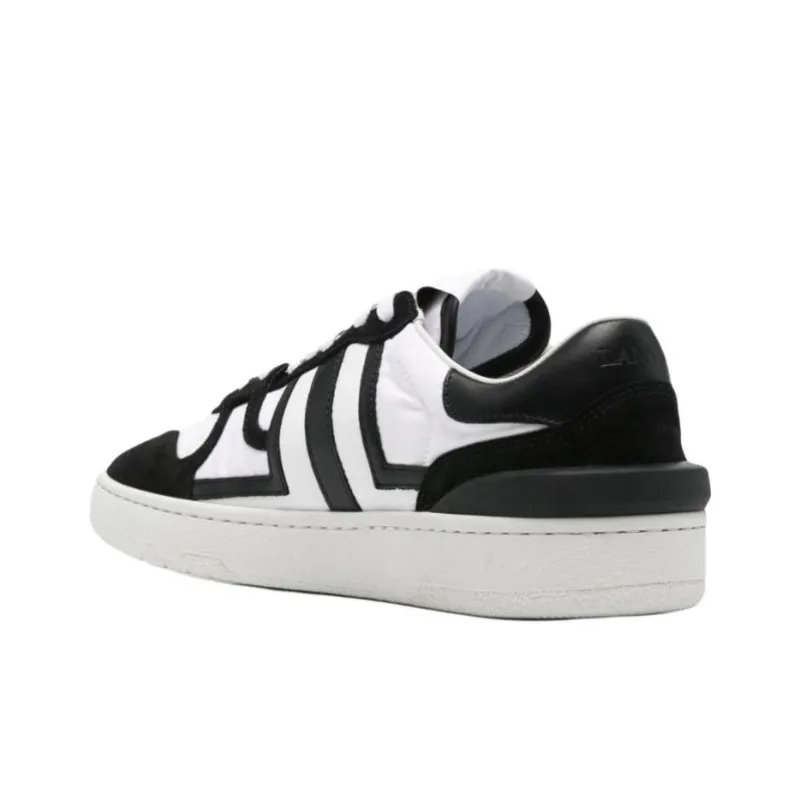 Lanvin Low Top Skateboard Shoes Women's Black White-3