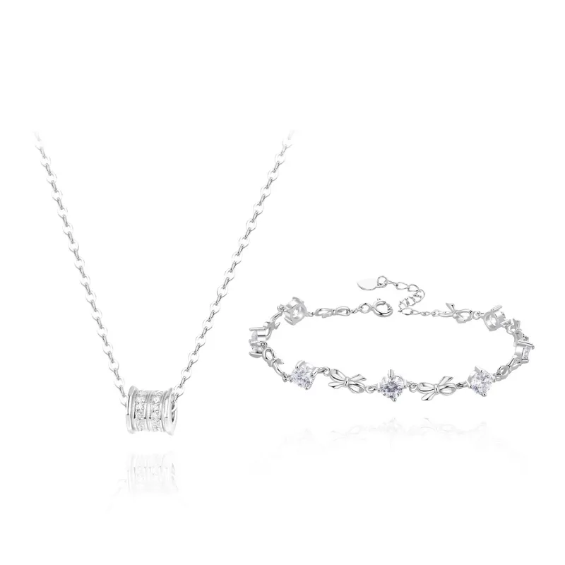 NUSQ Sterling Silver With Zircon Bracelets Women's-5