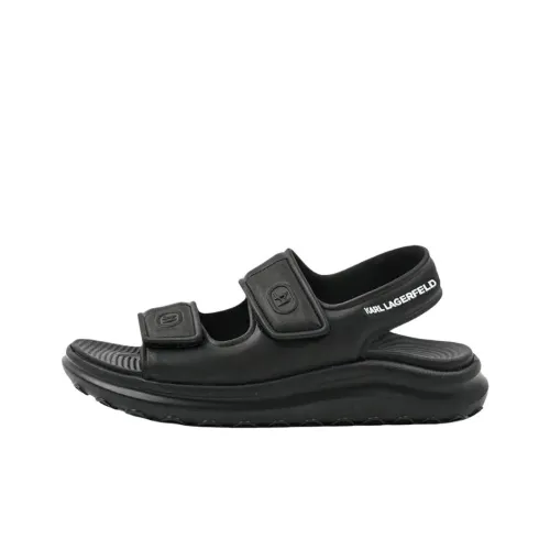 KARL LAGERFELD Skuba II One Strap Sandals Men's Black