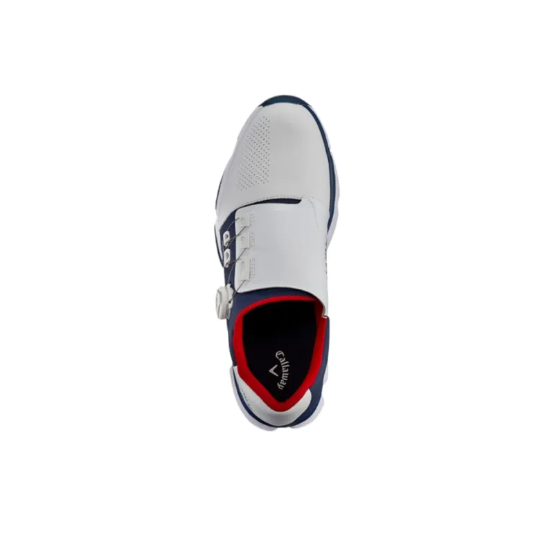 Callaway Low Top Golf Shoes Men's White Navy Blue-3