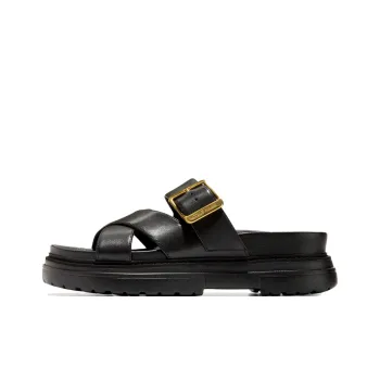 COLE HAAN Rubber Sole Slip Resistant Slide Slippers Women's Black