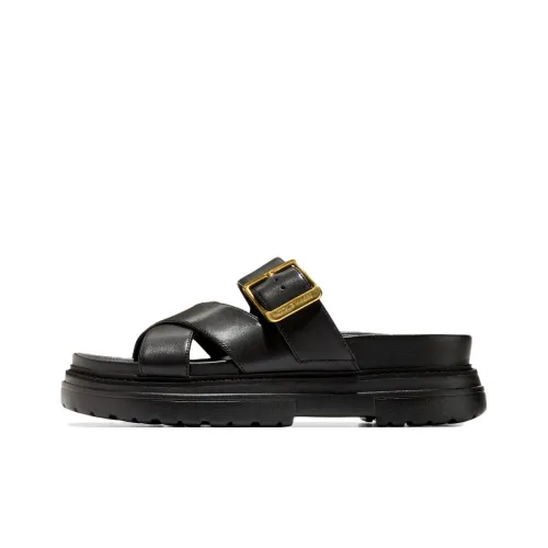 cole TSHIRT HAAN Rubber Sole Slip Resistant Slide Slippers Women's Black