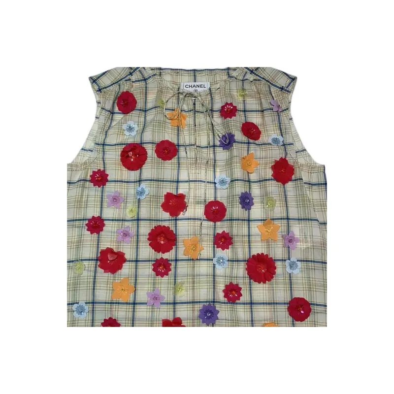 CHANEL 20C Pre Spring Vacation Collection Tank Top Women's Beige-2
