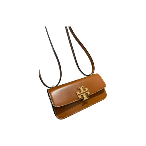 TORY BURCH Eleanor Cow Leather Shoulder Bag Trumpets Women's Whiskey Color