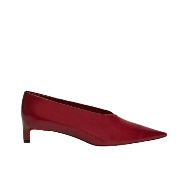 JIL SANDER Slim Heel High Heels 4cm Women's Dark Red-1