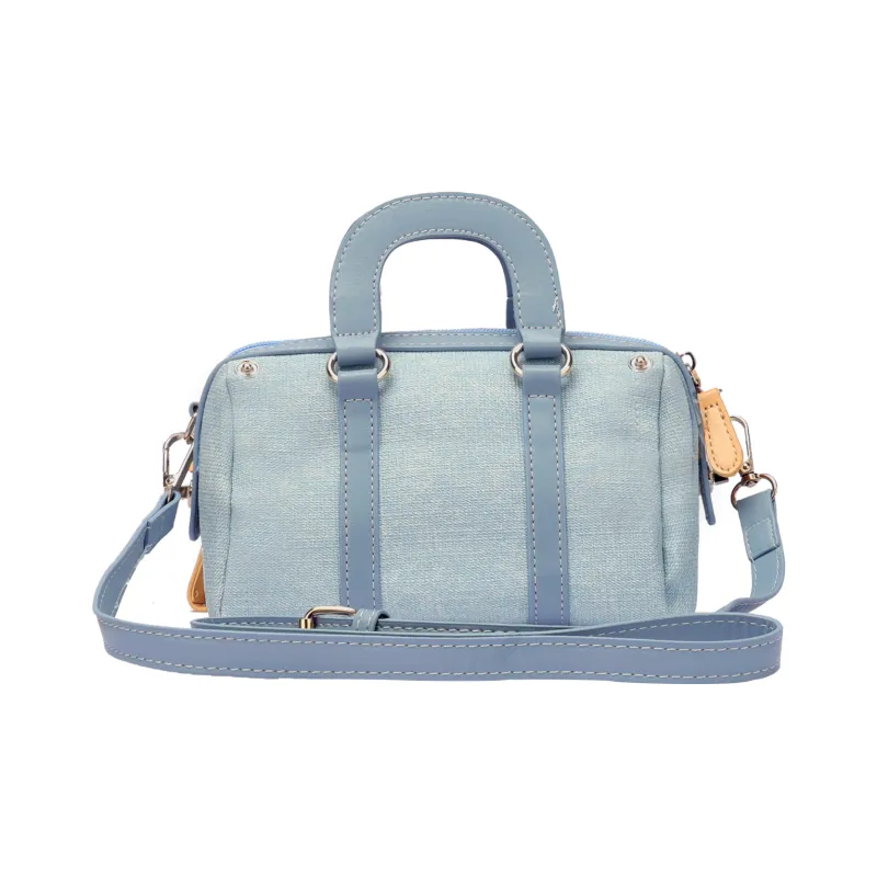 UNITE STAR Denim Boston Bag, Crossbody, One Shoulder, Handbag Women's Denim Blue-2